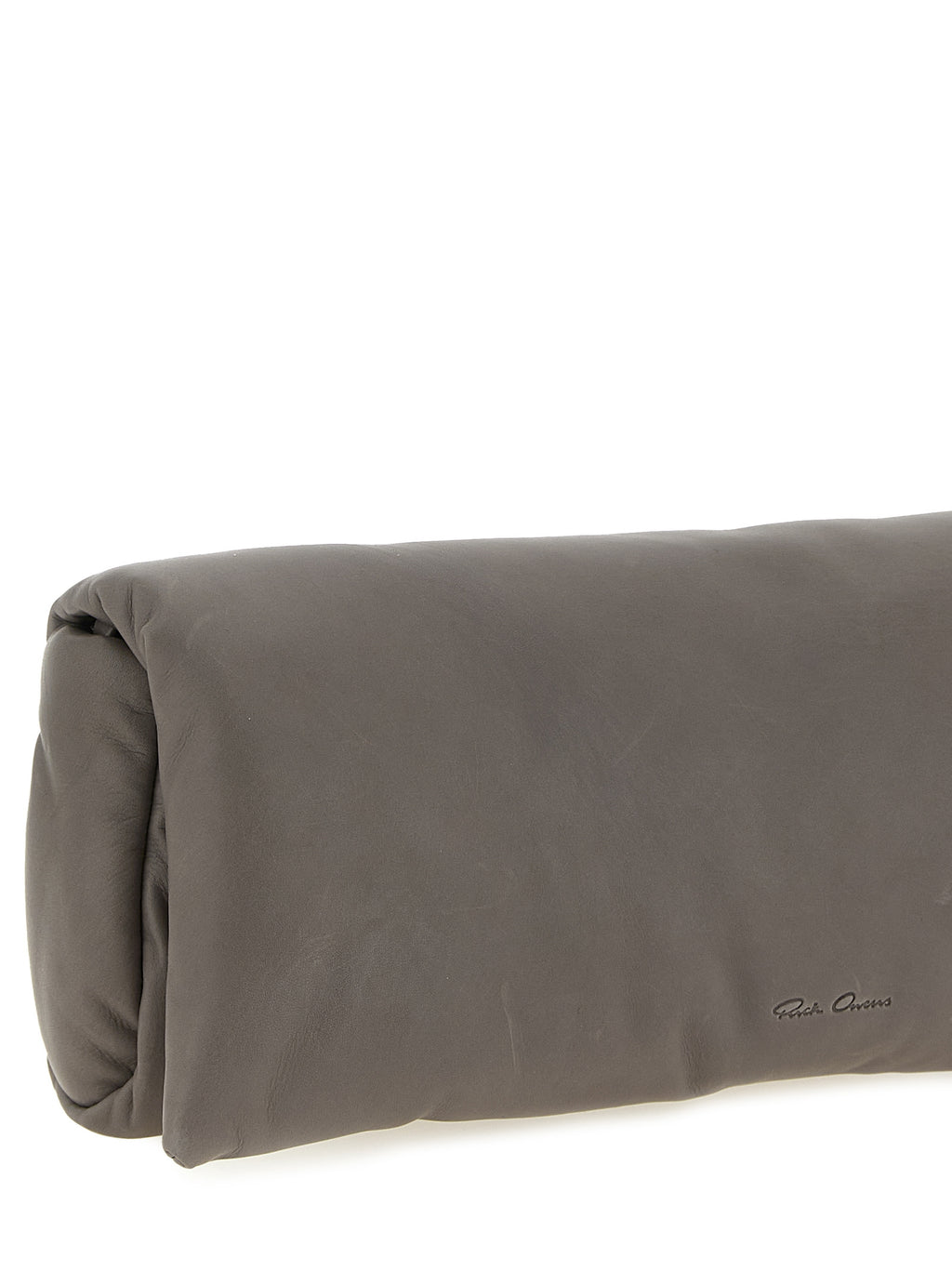 Graue Clutch aus Kalbsleder