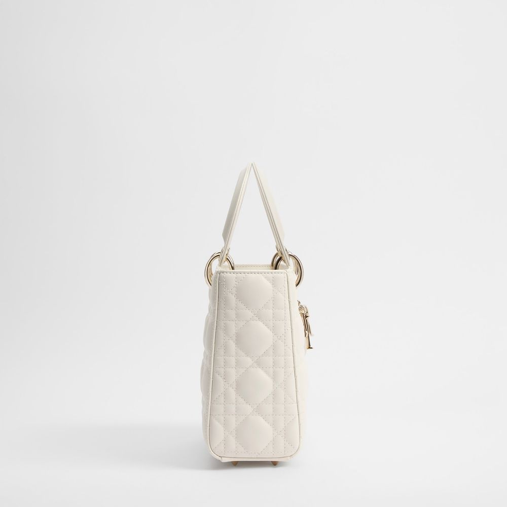 Dior Weiße Handtasche aus Lammleder