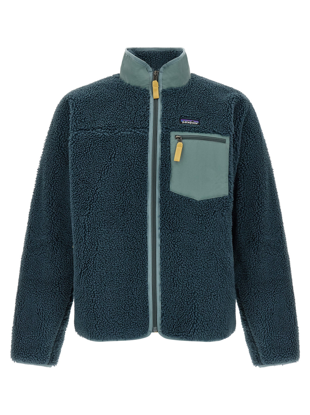 Blaue Polyesterkleidung