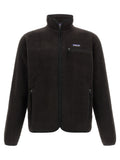 Schwarze Polyester-Jacke in voller Länge
