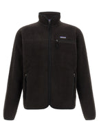 Schwarze Polyester-Jacke in voller Länge