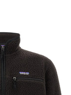 Schwarze Polyester-Jacke in voller Länge