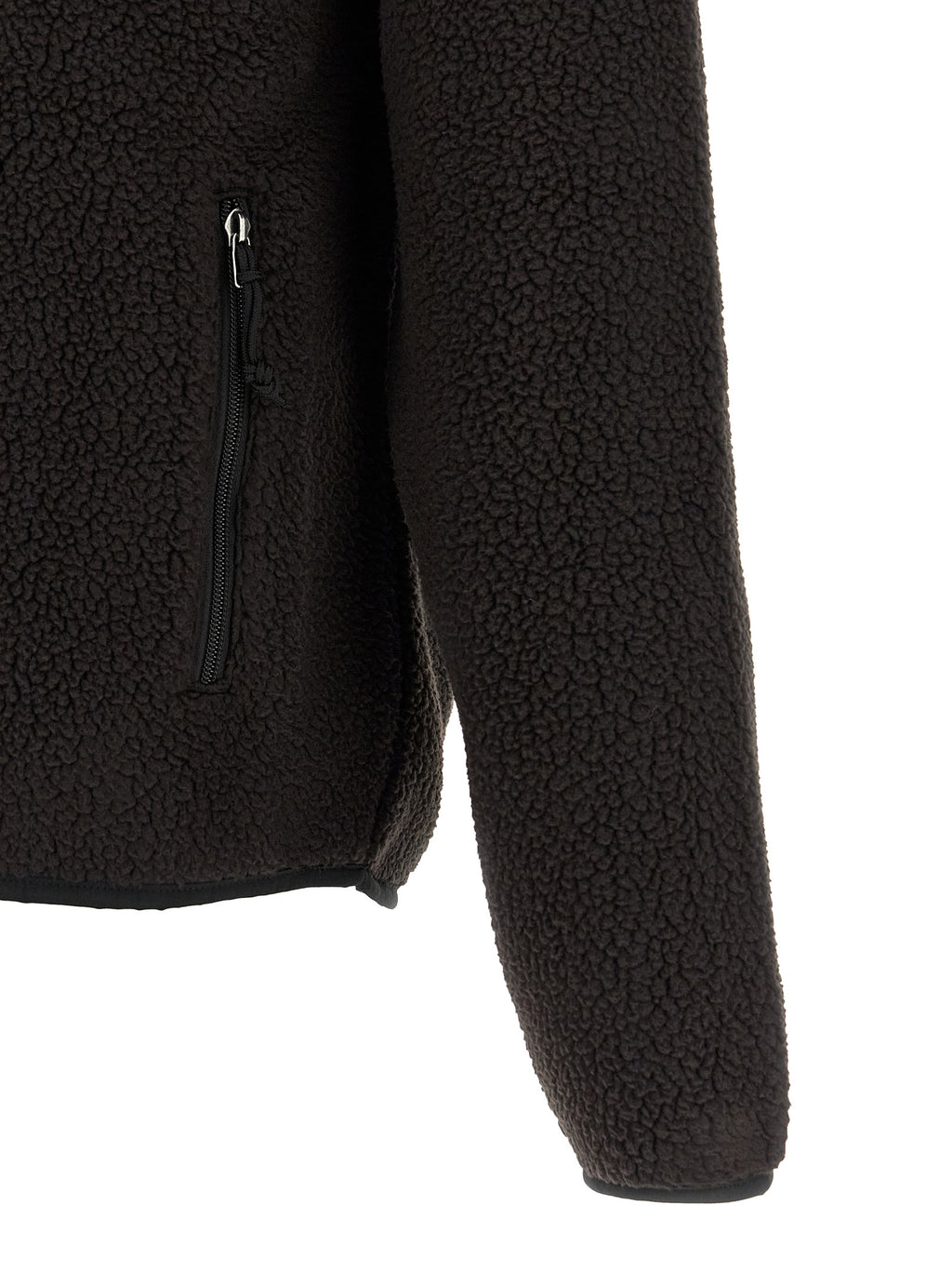 Schwarze Polyester-Jacke in voller Länge