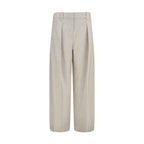 Beige Woll Oves Aries Hose Brunello Cucinelli