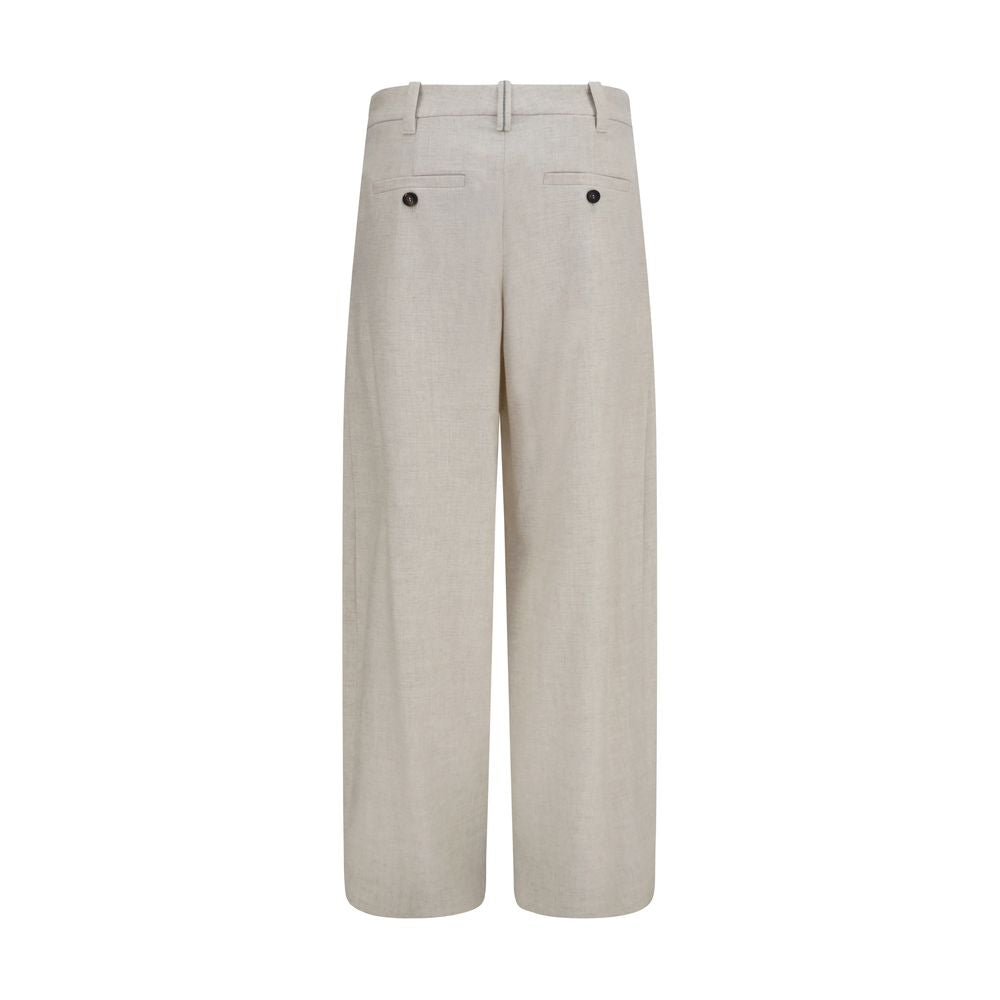 Beige Woll Oves Aries Hose Brunello Cucinelli