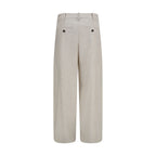 Beige Woll Oves Aries Hose Brunello Cucinelli