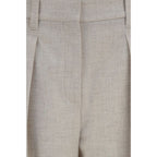 Beige Woll Oves Aries Hose Brunello Cucinelli