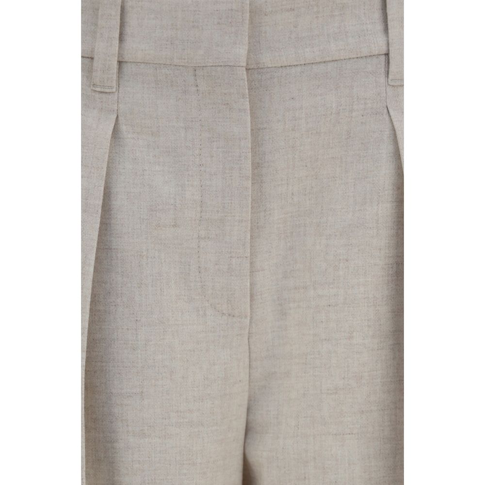 Beige Woll Oves Aries Hose Brunello Cucinelli