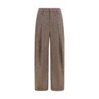 Braune Hose aus Ovis Aries Wolle Aries Brunello Cucinelli