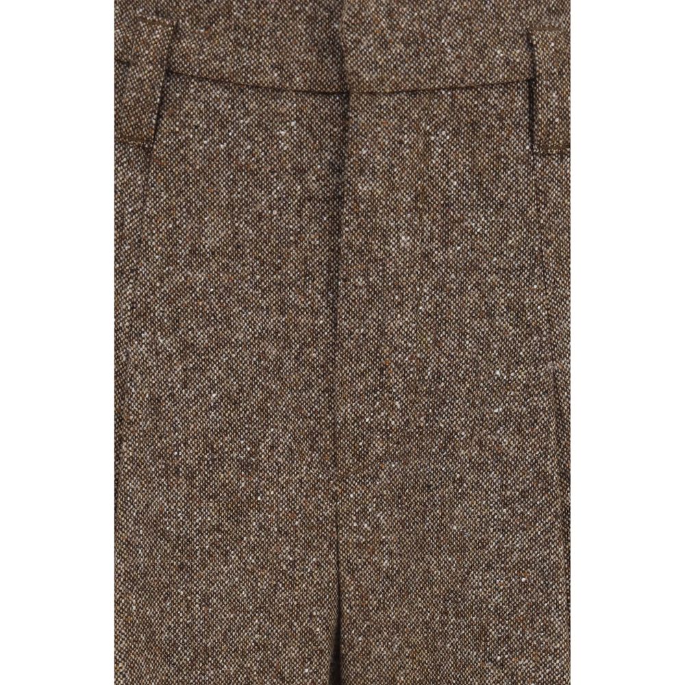 Braune Hose aus Ovis Aries Wolle Aries Brunello Cucinelli