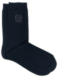 Blaue Baumwollsocken