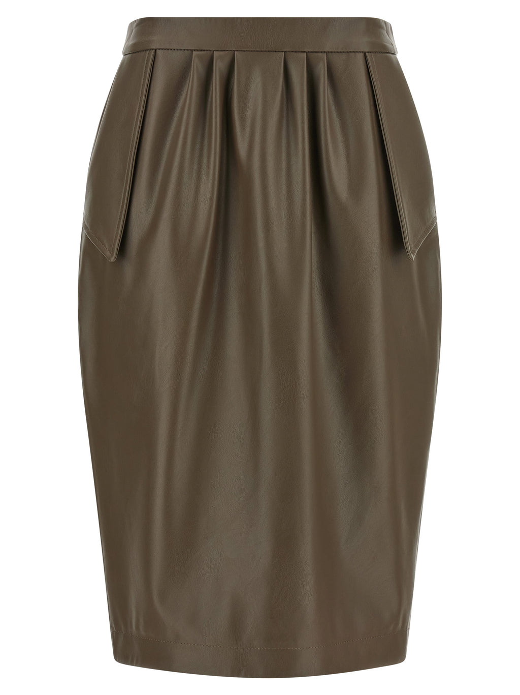 Brauner Midirock aus Polyester