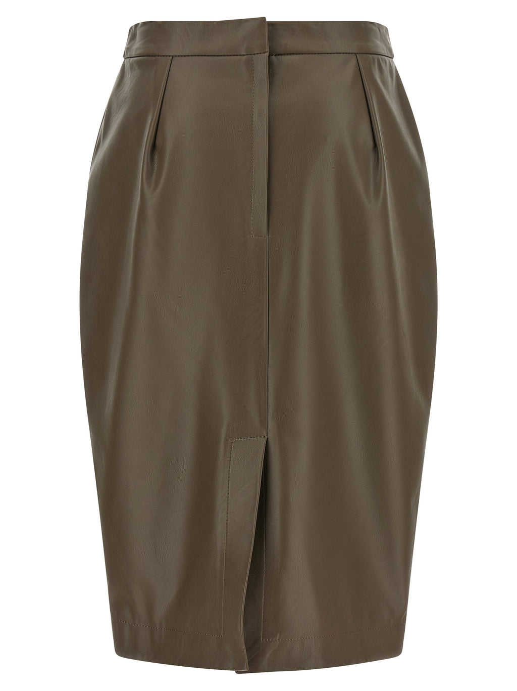Brauner Midirock aus Polyester
