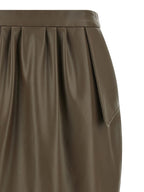 Brauner Midirock aus Polyester