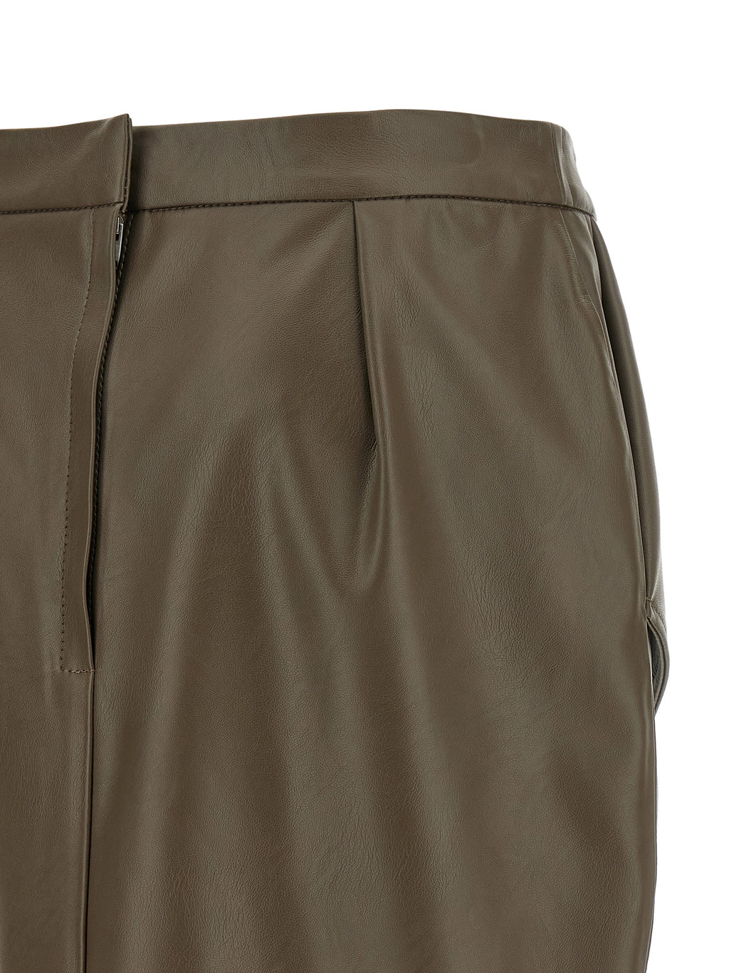 Brauner Midirock aus Polyester