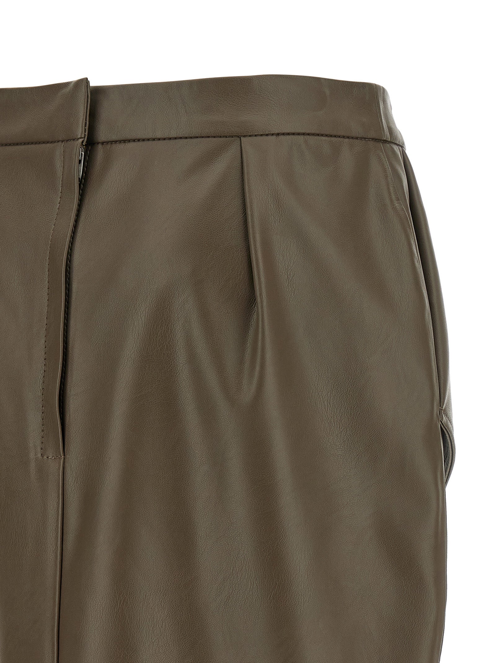 Brauner Midirock aus Polyester