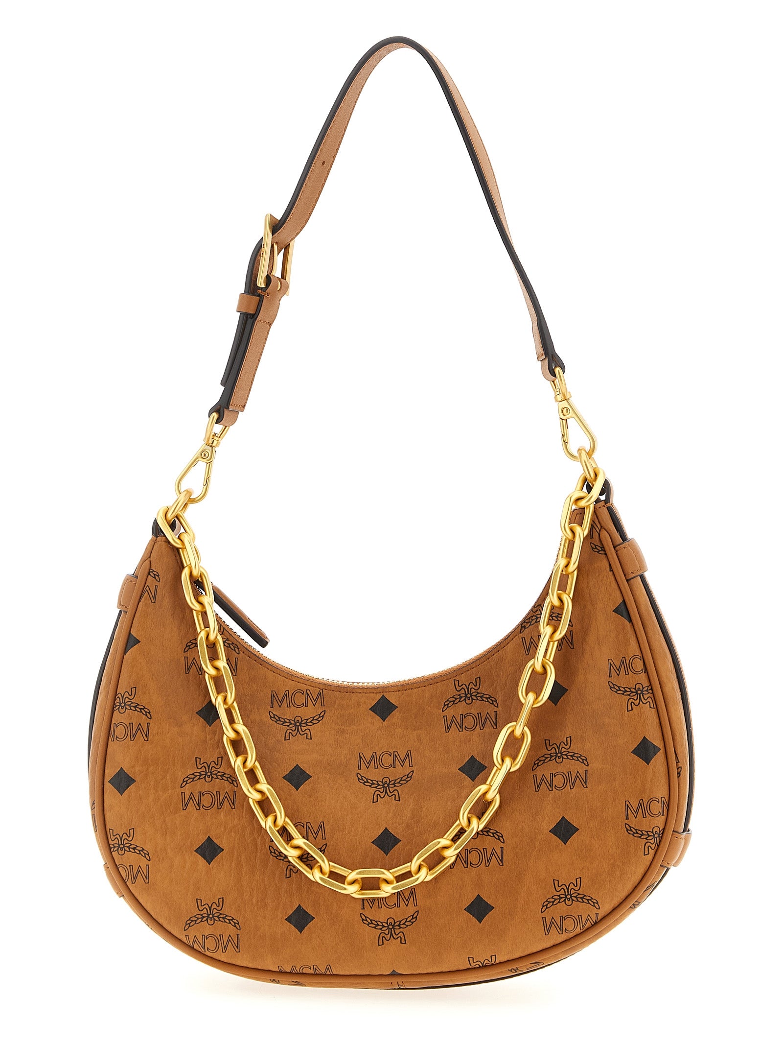 Schultertasche aus braunem Polyethylen