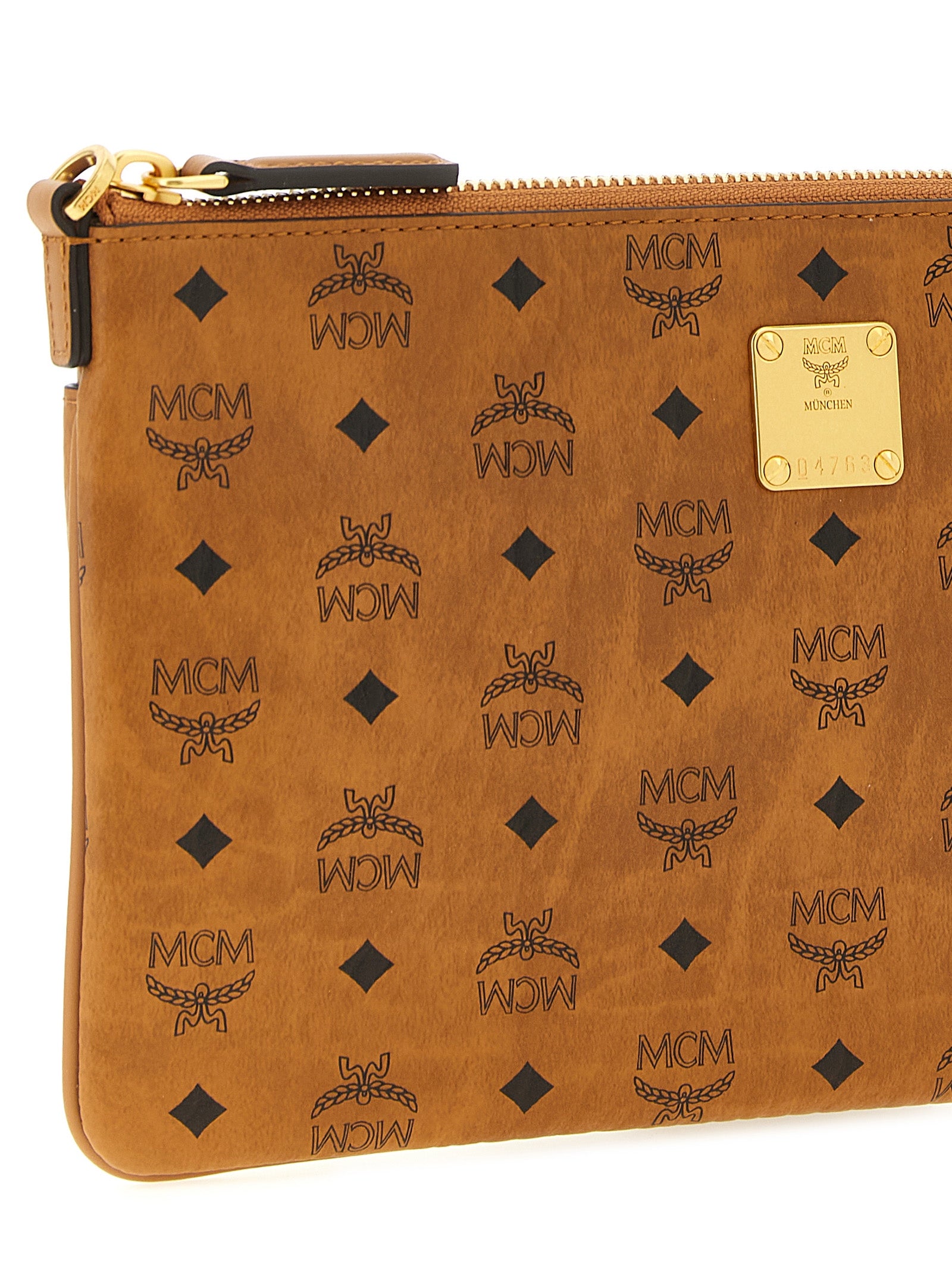 Braune Clutch aus Polyurethan