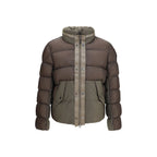 Zweifarbige Polyamid-Steppjacke in voller Länge