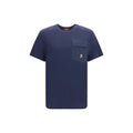 Blaues Baumwoll-Sportswear-T-Shirt