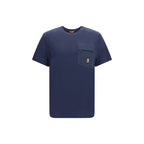 Blaues Baumwoll-Sportswear-T-Shirt