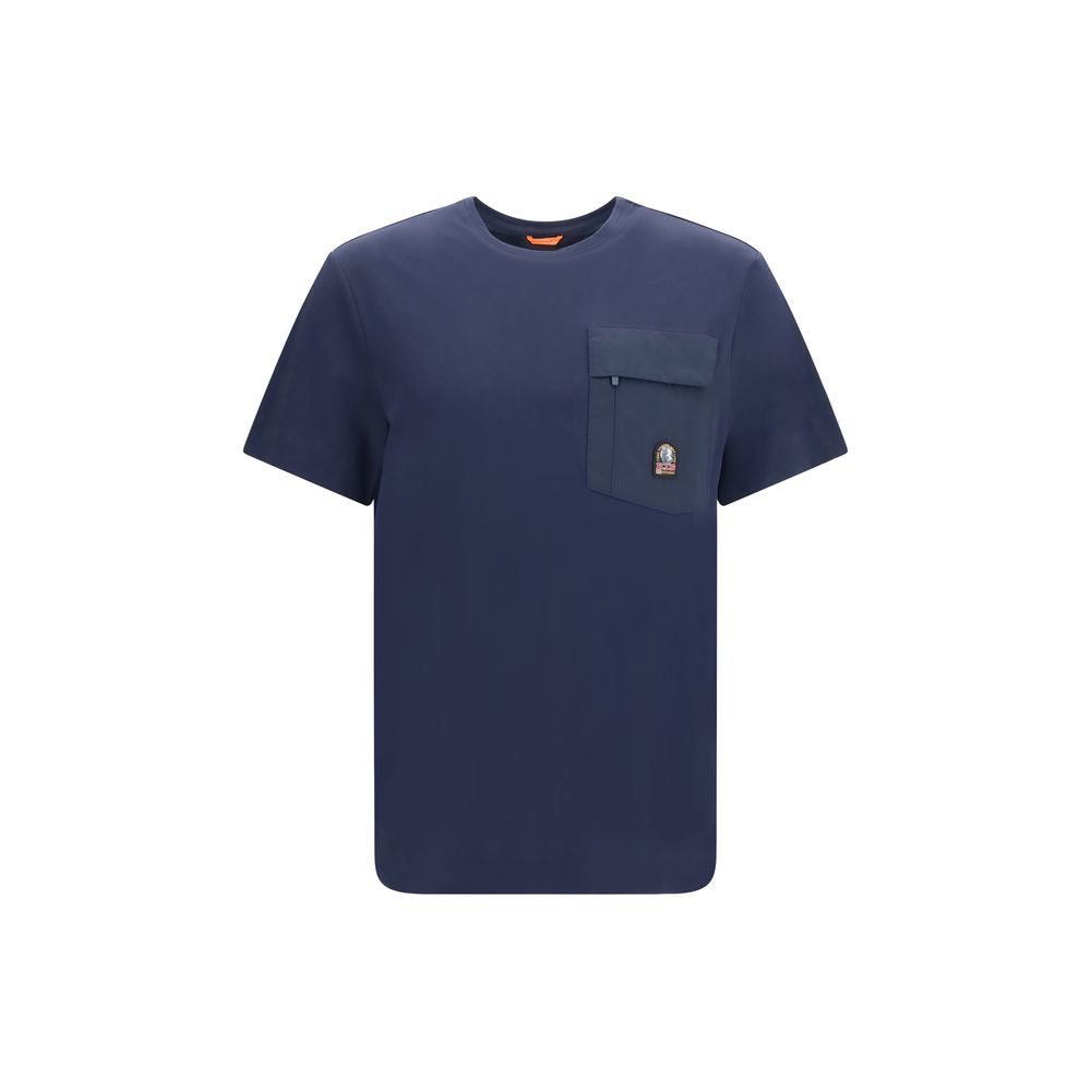 Blaues Baumwoll-Sportswear-T-Shirt