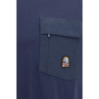 Blaues Baumwoll-Sportswear-T-Shirt