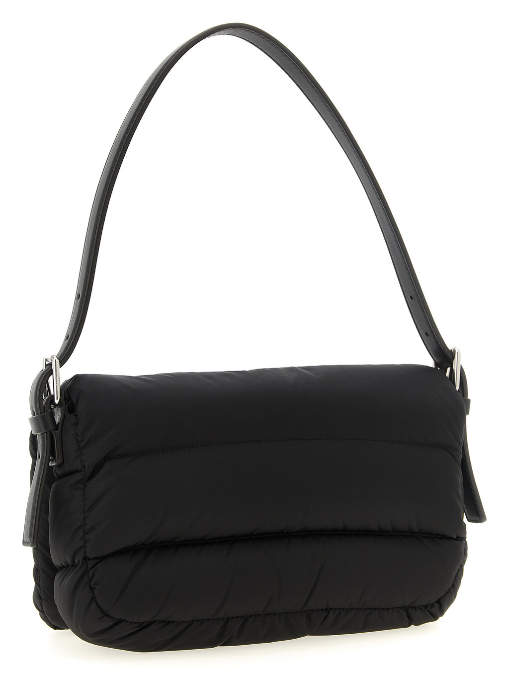 Schwarze Schultertasche aus Polyamid