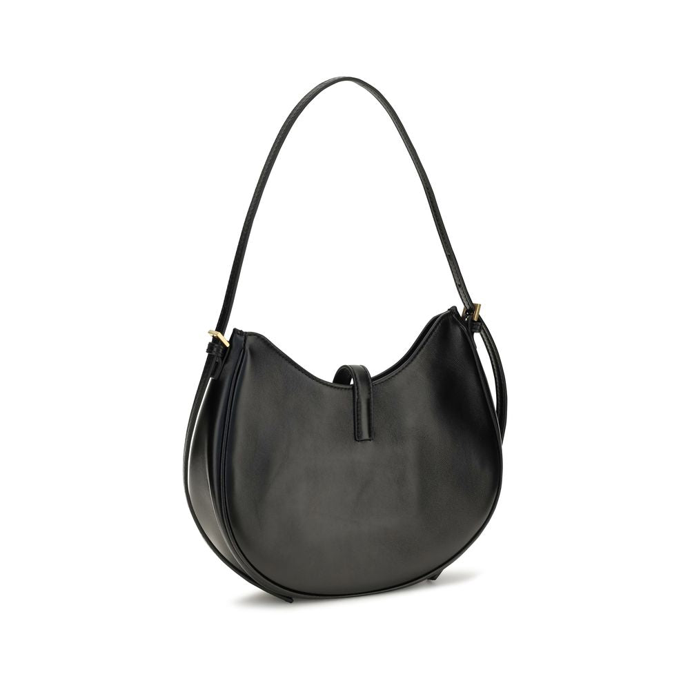 Schwarze Bos Taurus Kalbsleder Schultertasche