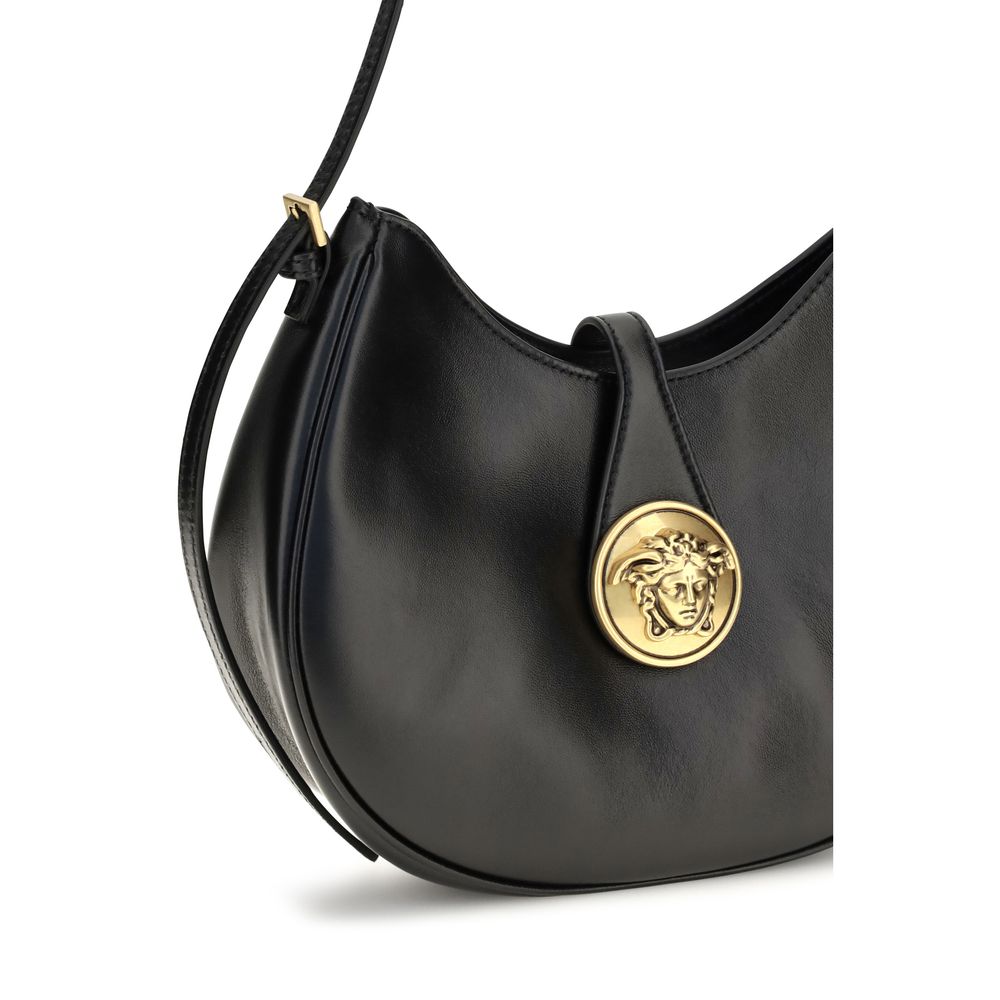 Schwarze Bos Taurus Kalbsleder Schultertasche