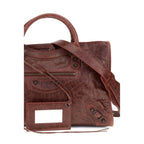 Handtasche aus bordeauxrotem Lammleder Ovis Aries Aries