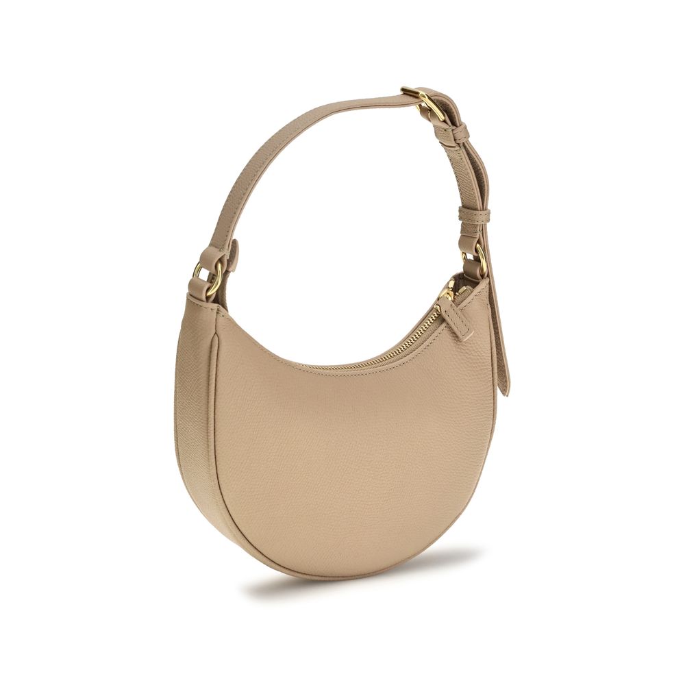 Beige Kalbsleder Bos Taurus Schultertasche