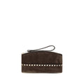 Braune Wildleder-Handtasche