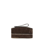 Braune Wildleder-Handtasche