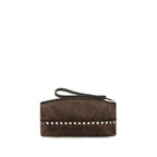 Braune Wildleder-Handtasche