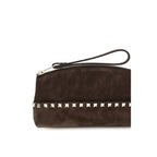 Braune Wildleder-Handtasche