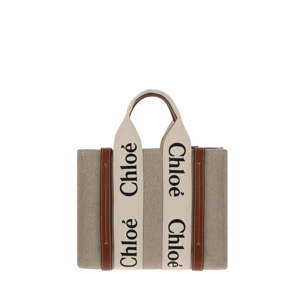 Braune Leinen Handtasche