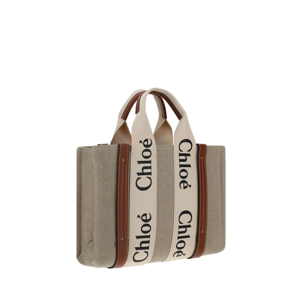 Braune Leinen Handtasche