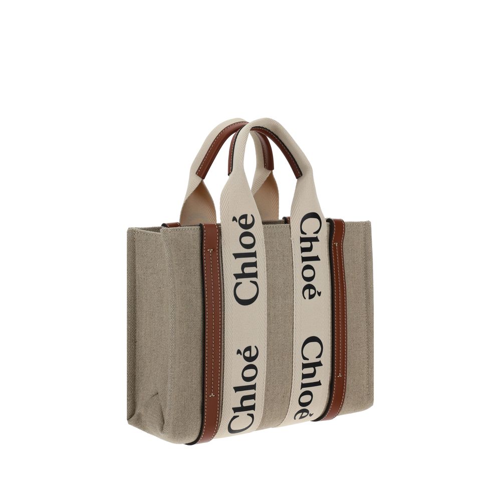 Braune Leinen Handtasche