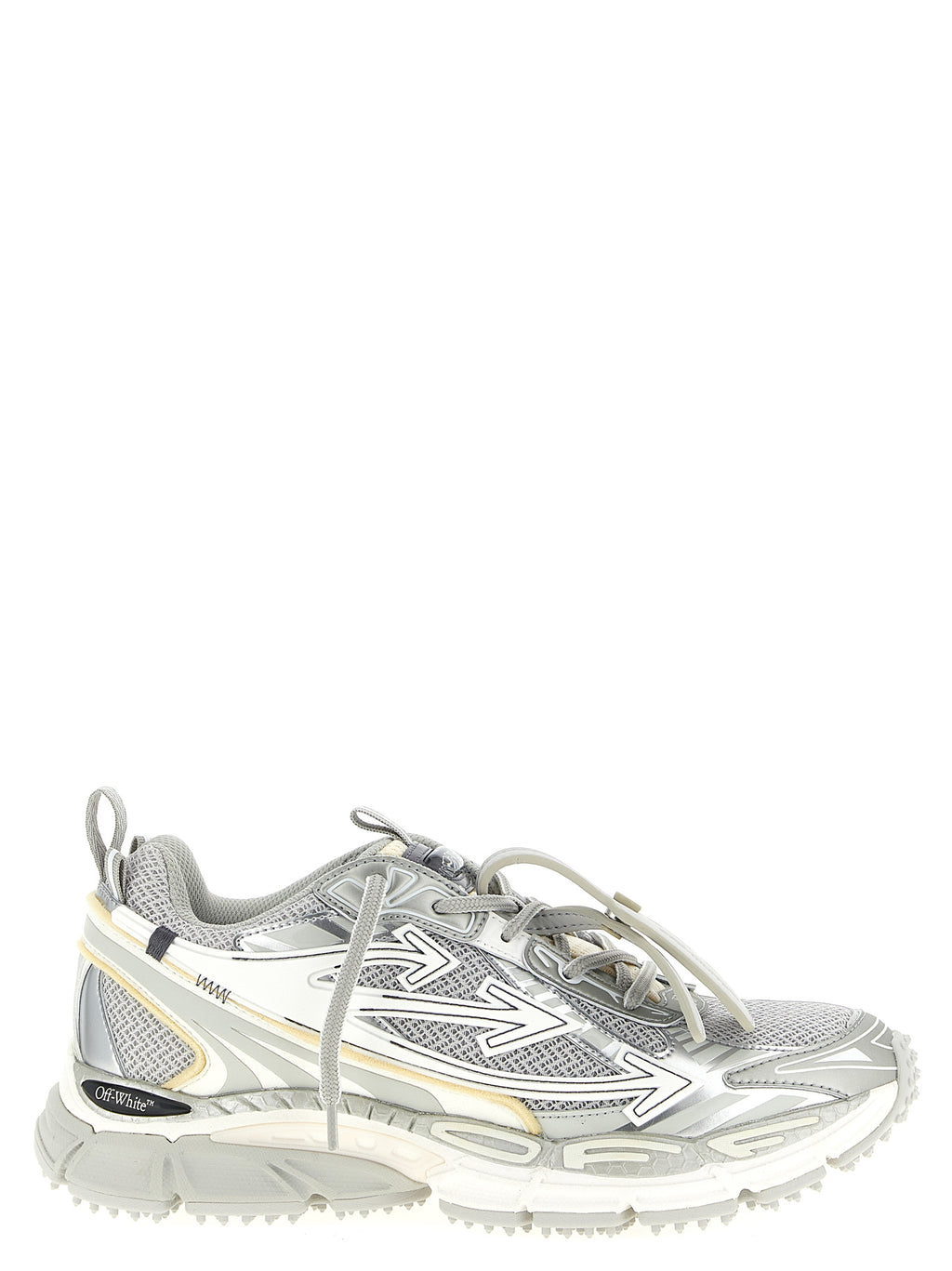 Silberne Polyester-Sneaker für sportliche Auftritte