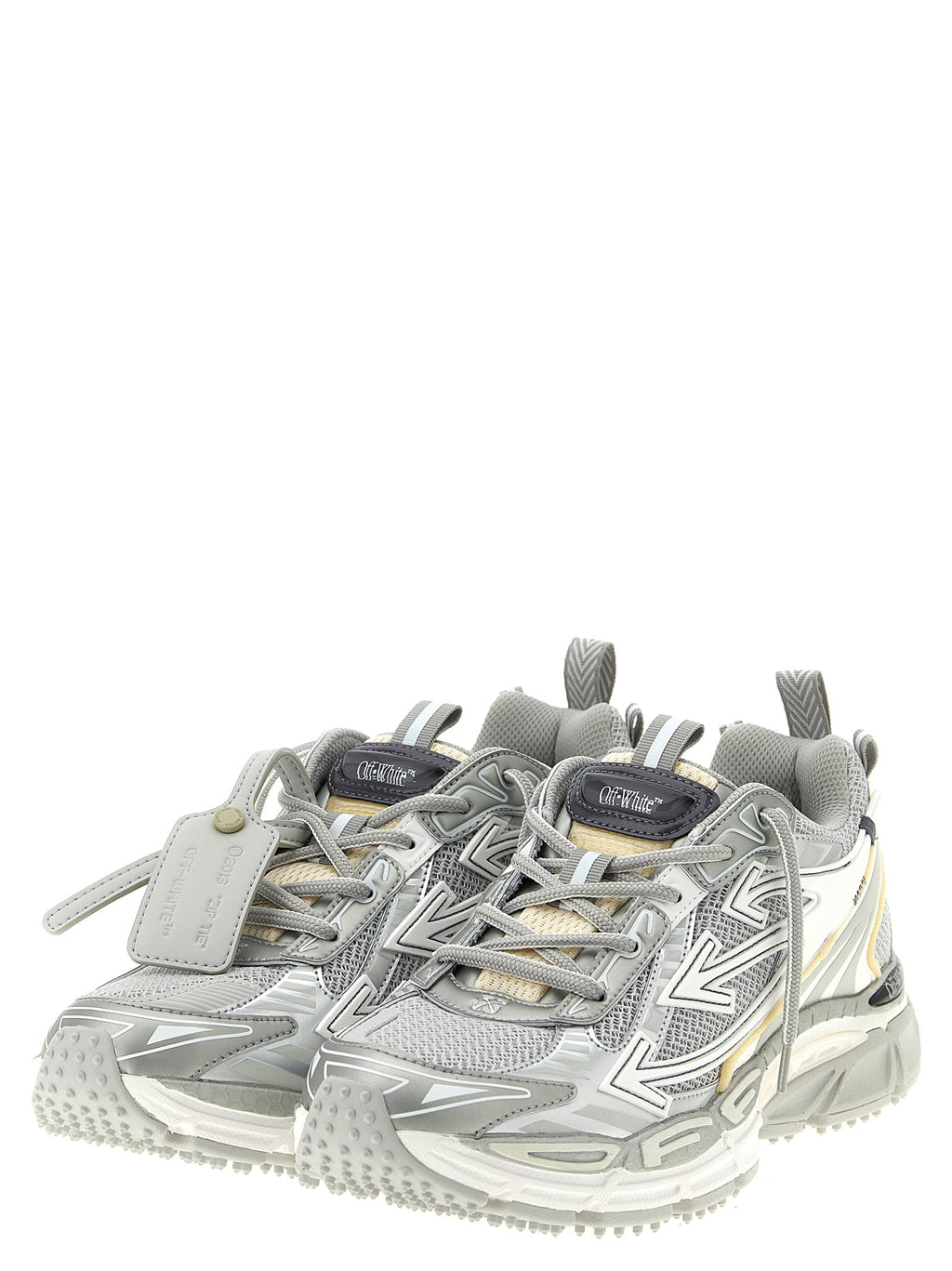 Silberne Polyester-Sneaker für sportliche Auftritte