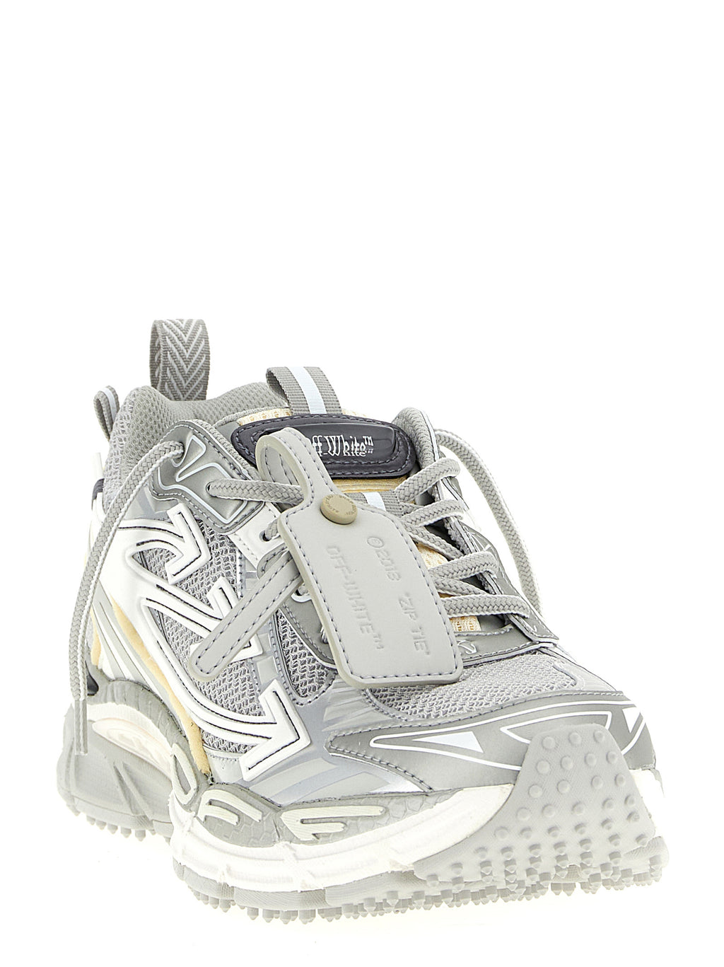 Silberne Polyester-Sneaker für sportliche Auftritte