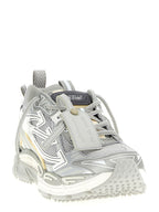 Silberne Polyester-Sneaker für sportliche Auftritte