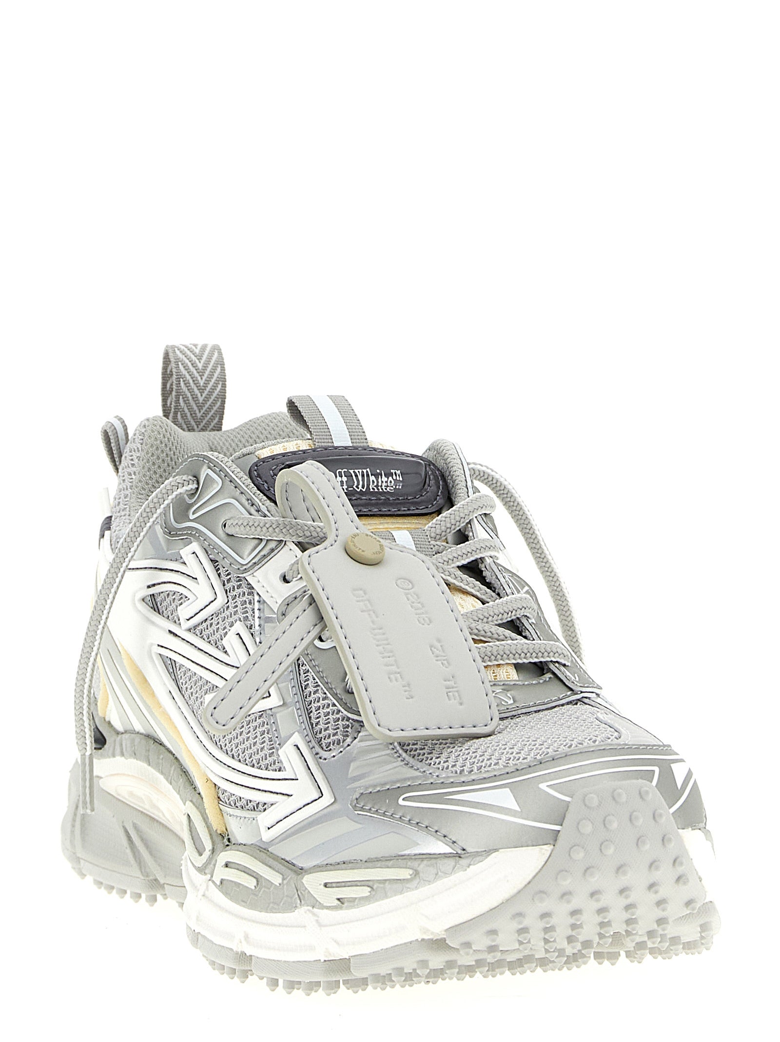 Silberne Polyester-Sneaker für sportliche Auftritte