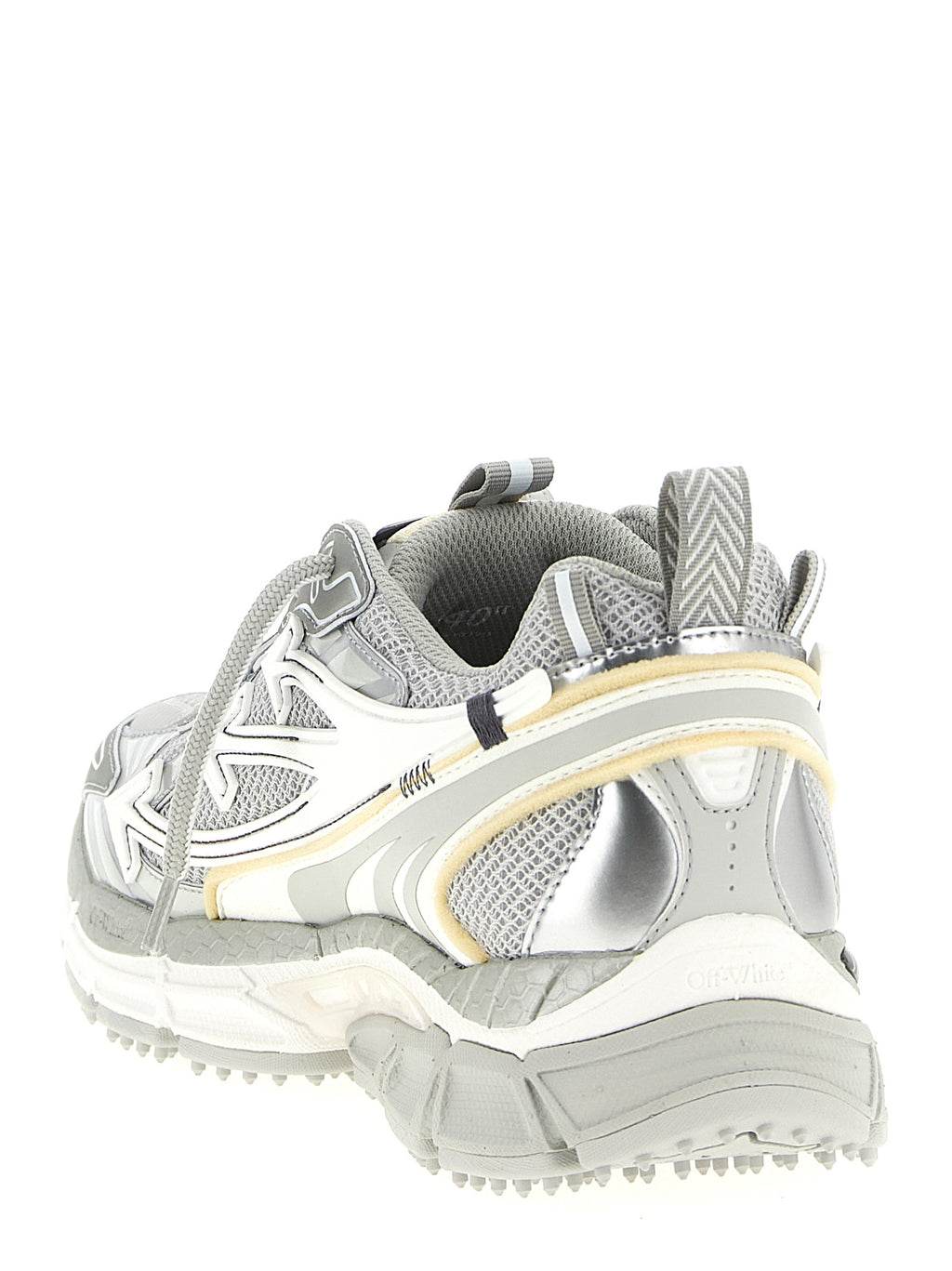 Silberne Polyester-Sneaker für sportliche Auftritte