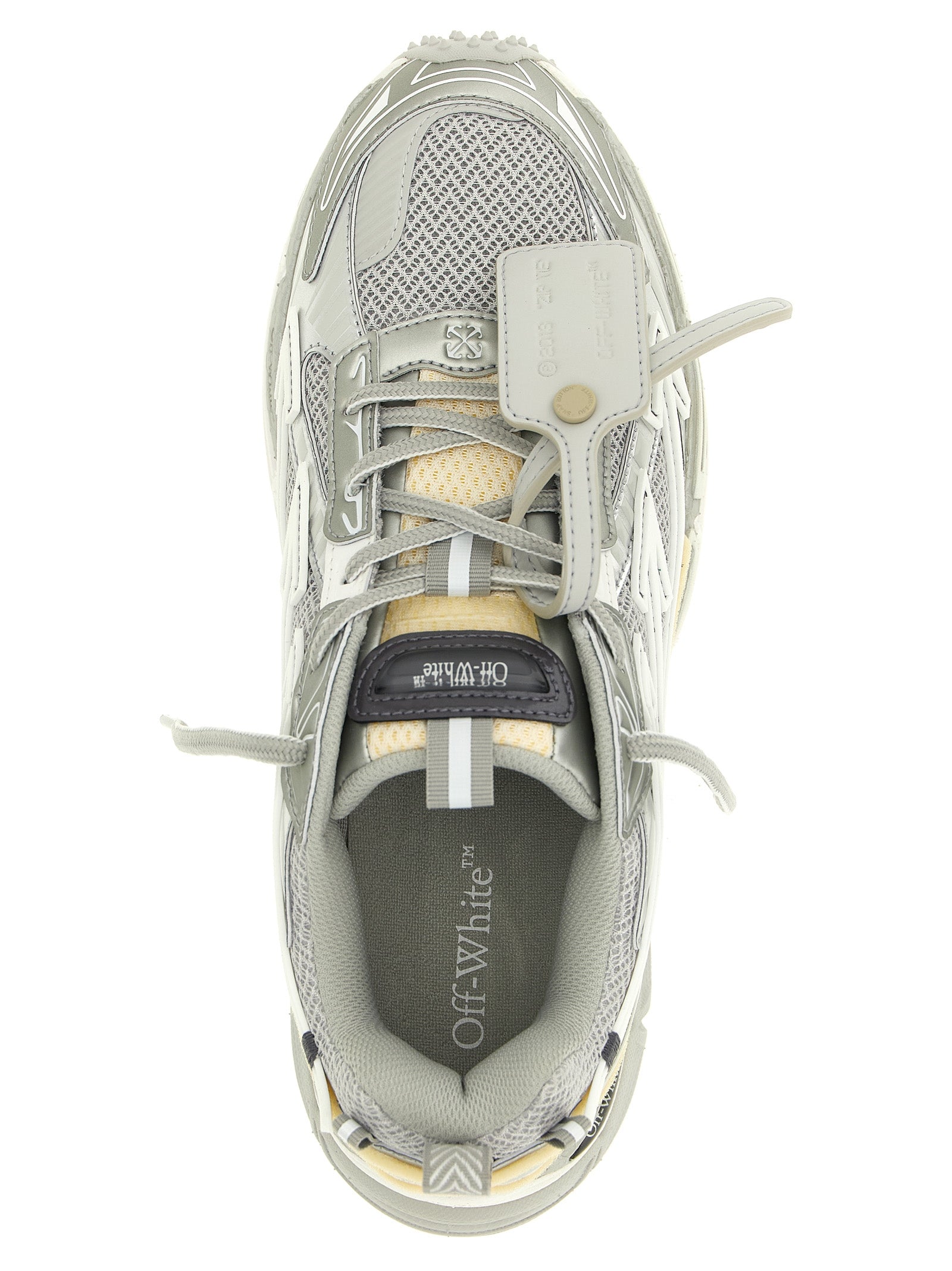 Silberne Polyester-Sneaker für sportliche Auftritte
