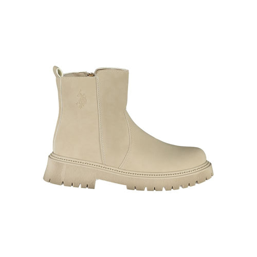 Beige Polyethylene Ankle Boots U.S. POLO ASSN.