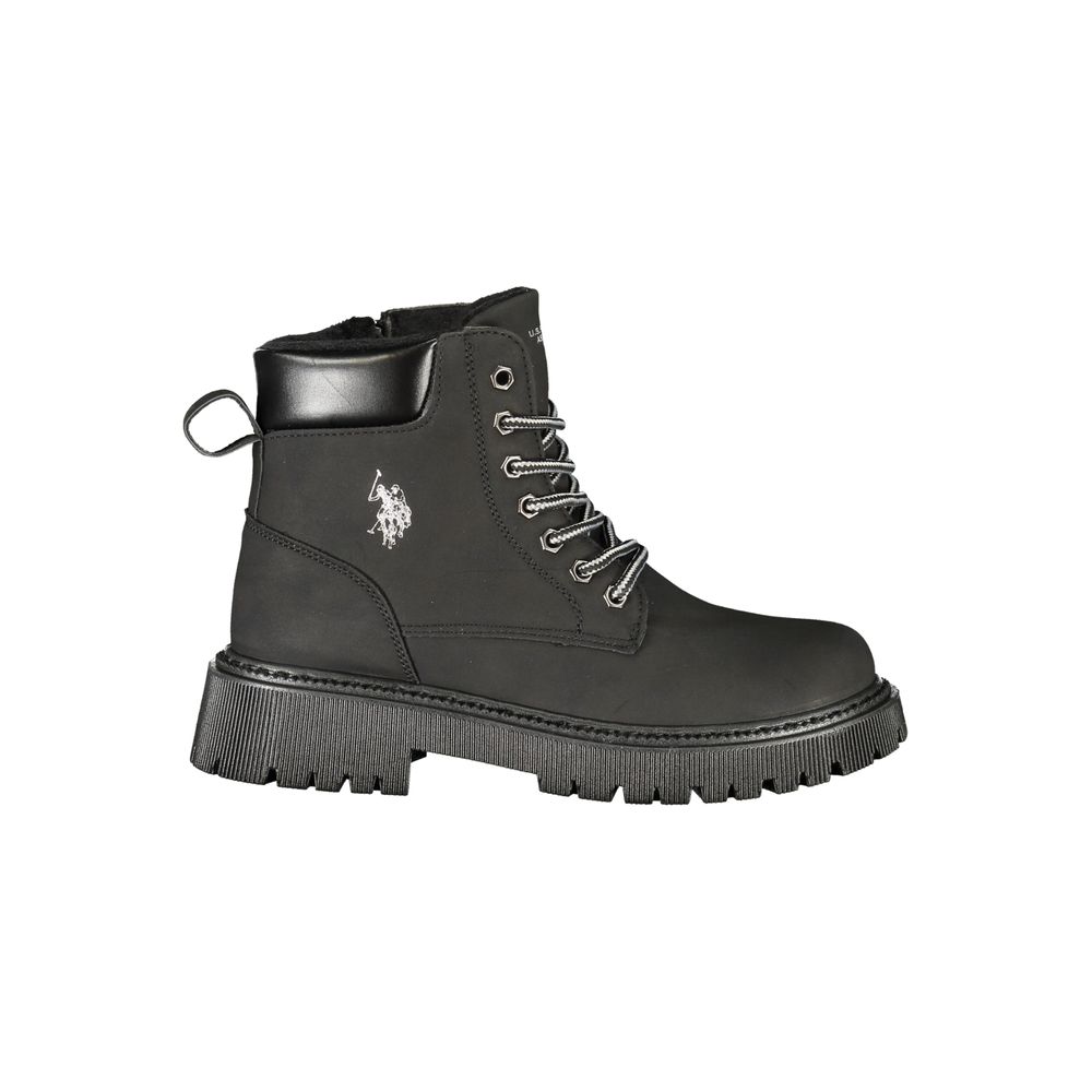 Schwarze Ankle Boots aus Polyester