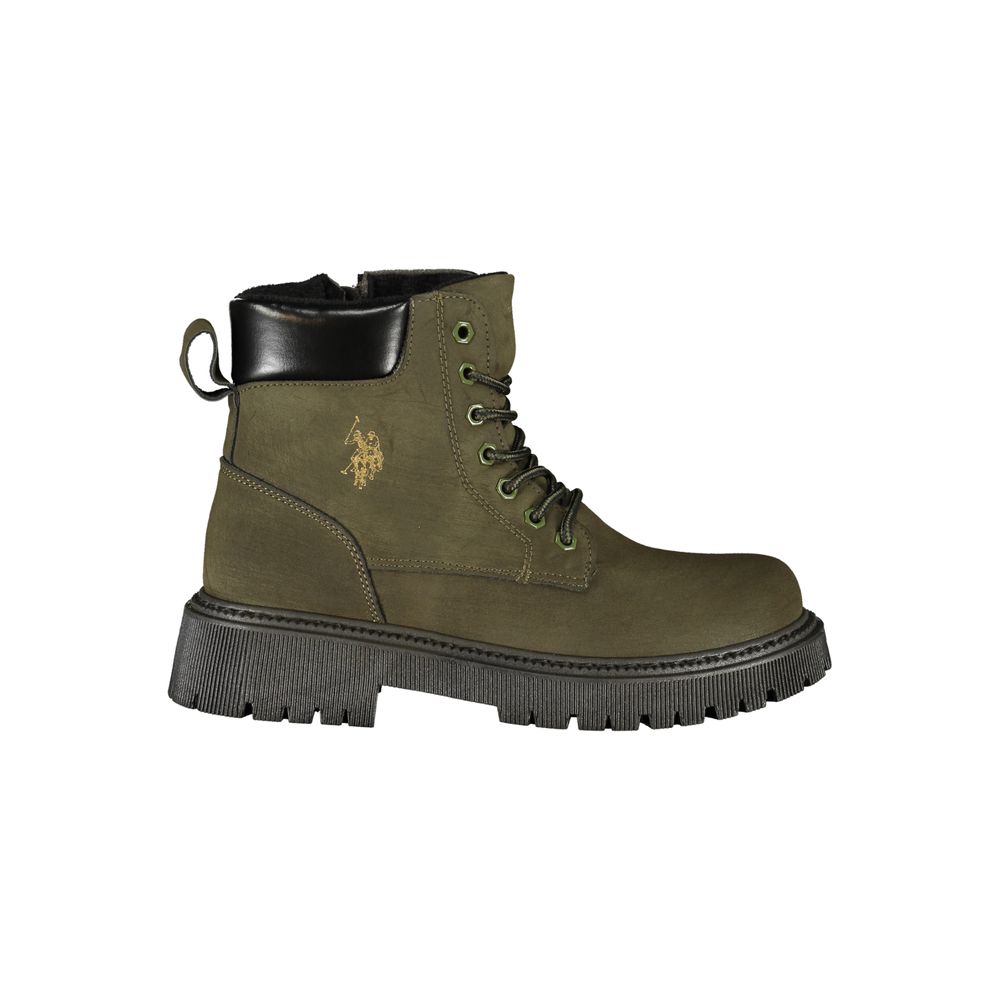 Grüne Ankle Boots aus Polyester