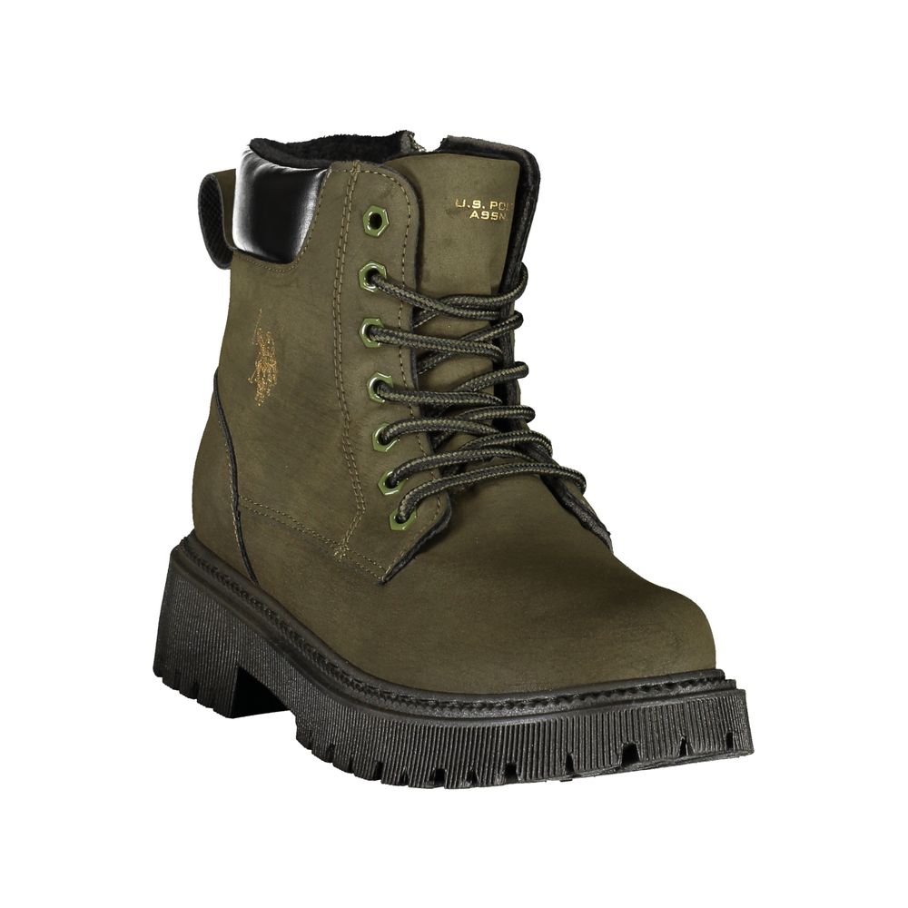 Grüne Ankle Boots aus Polyester